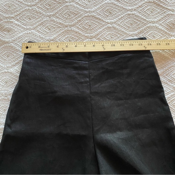 New MNG Black Linen High Waist Croped
Wide Leg Culottes Pants Size M - Picture 12 of 16